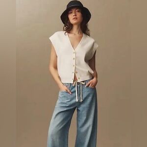 NWT Anthropologie Maeve Slouchy Cardigan Sweater in Ivory, XL